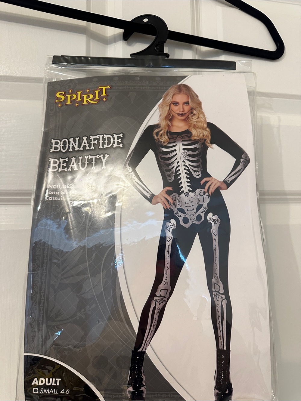 Spirit Bonafide Beauty Black and White Skeleton Jumpsuit - Adult
